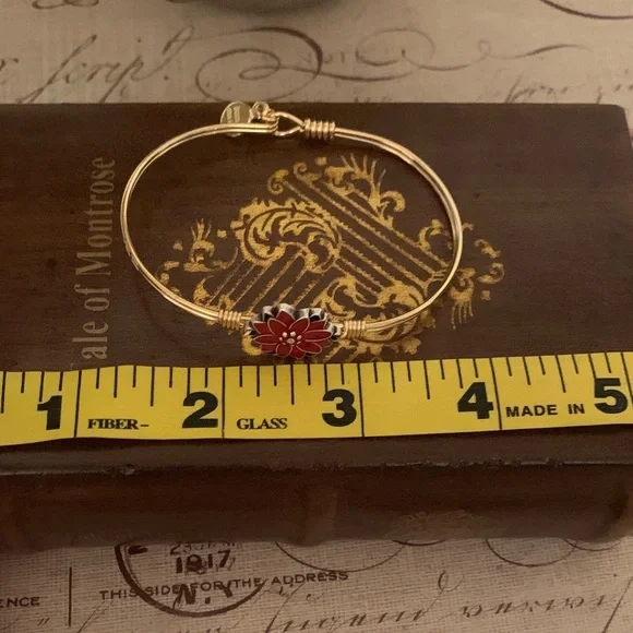 Luca + Danni Gold Bracelet with Poinsettia Flower - Picture 16 of 17